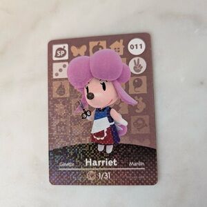 Harriet 011 Animal Crossing NINTENDO Amiibo Card Series 1 MINT NEW HORIZON